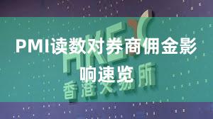 PMI读数对券商佣金影响速览